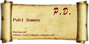 Pohl Damos névjegykártya
